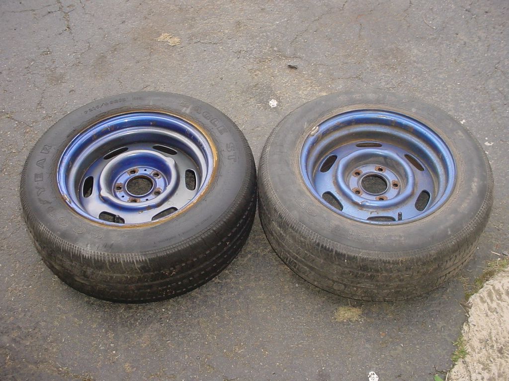 [SOLD] two LBP 15 x 7 police cop steel wheel wheels rim rims steelies
